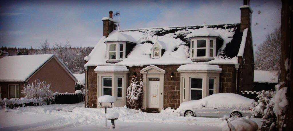 Waverley Villa in the snow